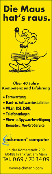 Banner Eickmann Computer Frankfurt – Ihre Adresse für Computerreparatur in Frankfurt, Bewertungen und umfassender IT Service vor Ort.