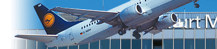 startendes Lufthansa Flugzeug am Frankfurter Airport