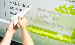 Autobeschriftung mittels Folie