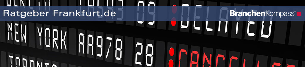 Abflugtafel mit Verspätungsanzeige