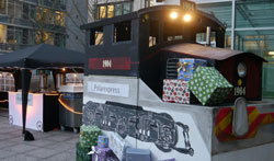 Weihnachtsevent mit Lokomotive