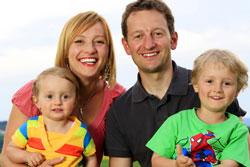 Familie mit Kind in Frankfurt