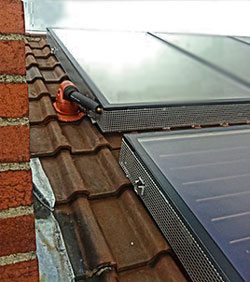 Schutz einer Photvoltaikanalage vor Tauben in Frankfurt am Main