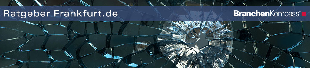 Durch Steinschlag beschädigte Windschutzscheibe